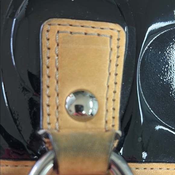 Coach Black and Tan Tote with Signature Monogram - Picture 11 of 13